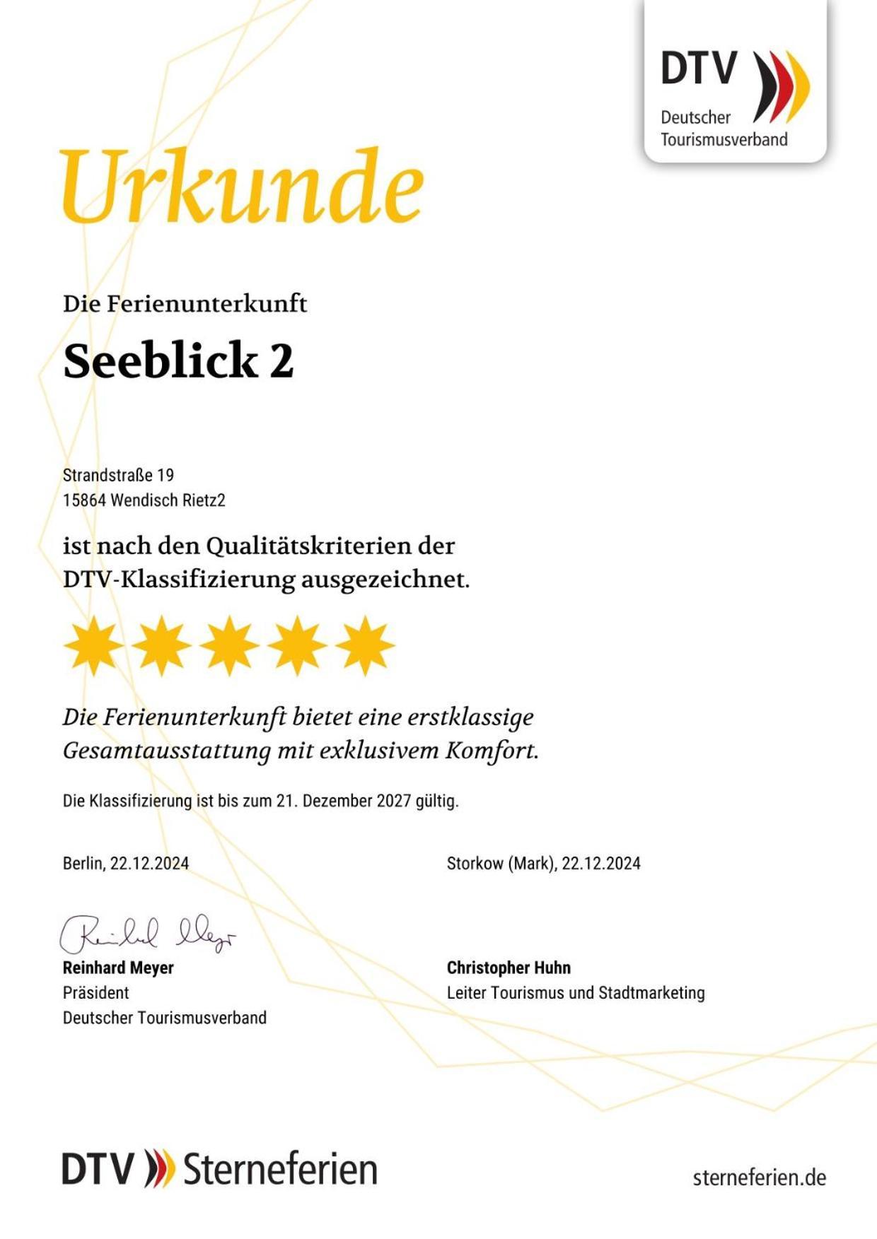 5*Ferienwohnung Seeblick 2 Wendisch Rietz Buitenkant foto